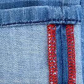 revers jeans vintage avec détail mode